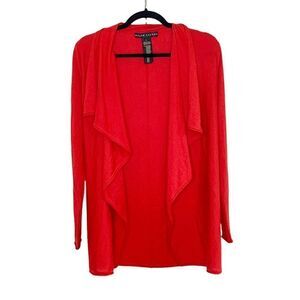 Ralph Lauren Black Label Women’s Red Cashmere Silk Shawl Cardigan Sweater Small